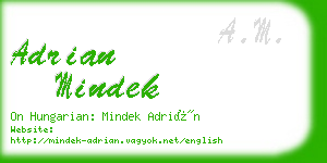 adrian mindek business card